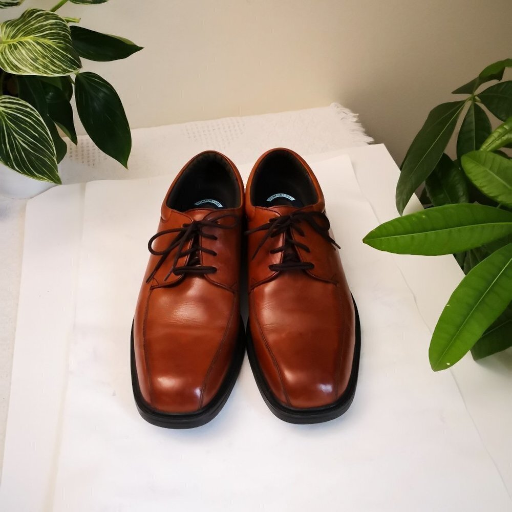 Nunn Bush Men's Kore Pro Bicycle Toe Oxford Cognac Size 8.5